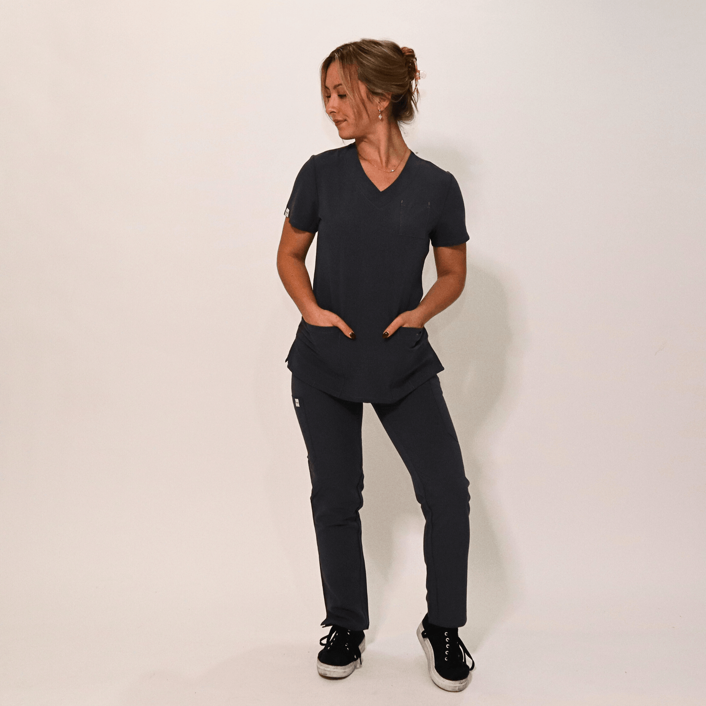 Women's Essential Charcoal Medical Scrub Pant