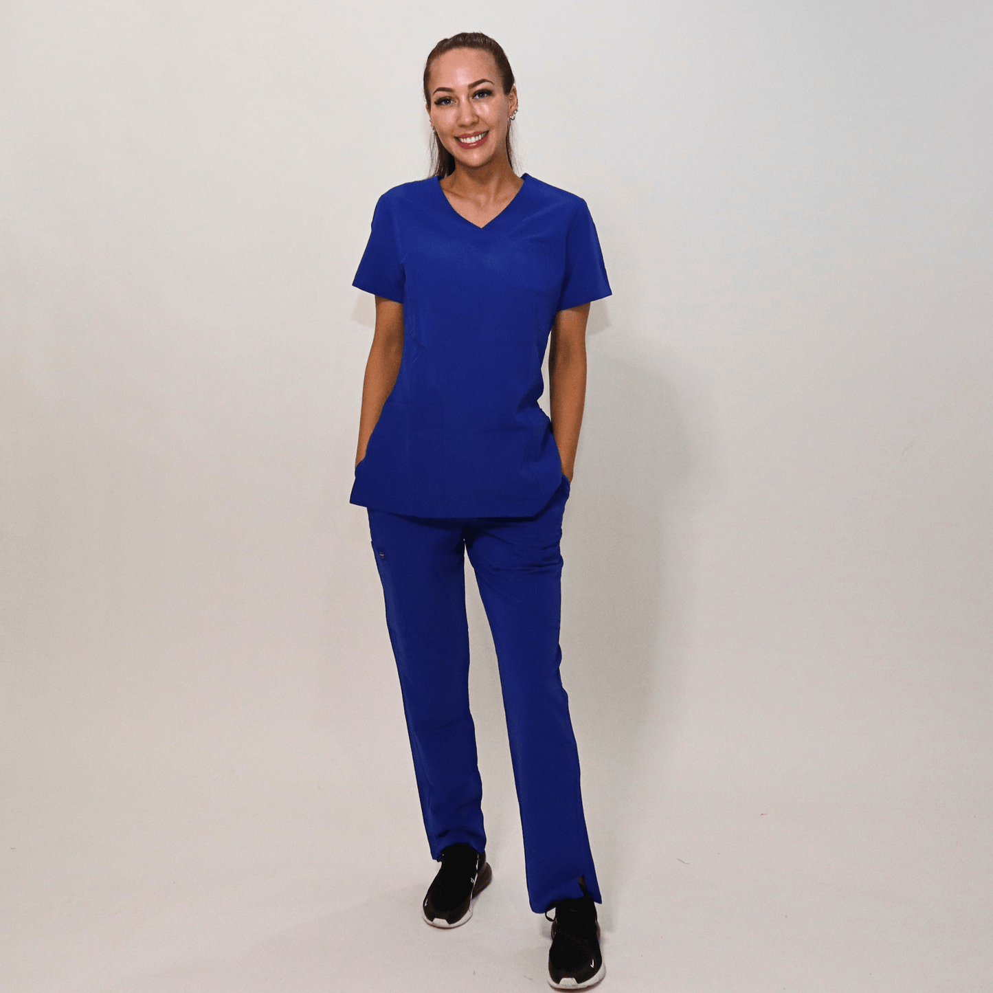 Women's Signature Royal Blue Medical Scrub Top