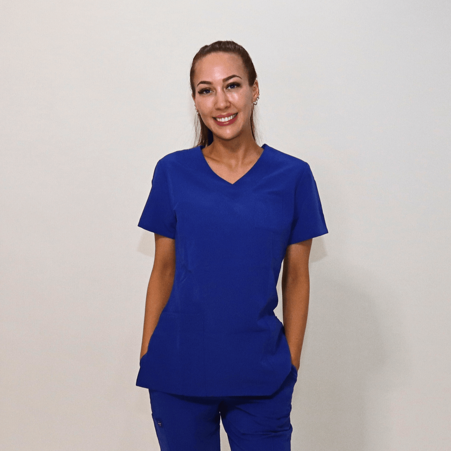 Women's Signature Royal Blue Medical Scrub Top