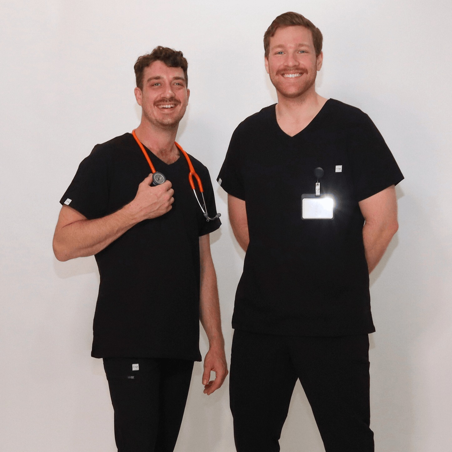 Men's Essential Black Medical Scrub Top