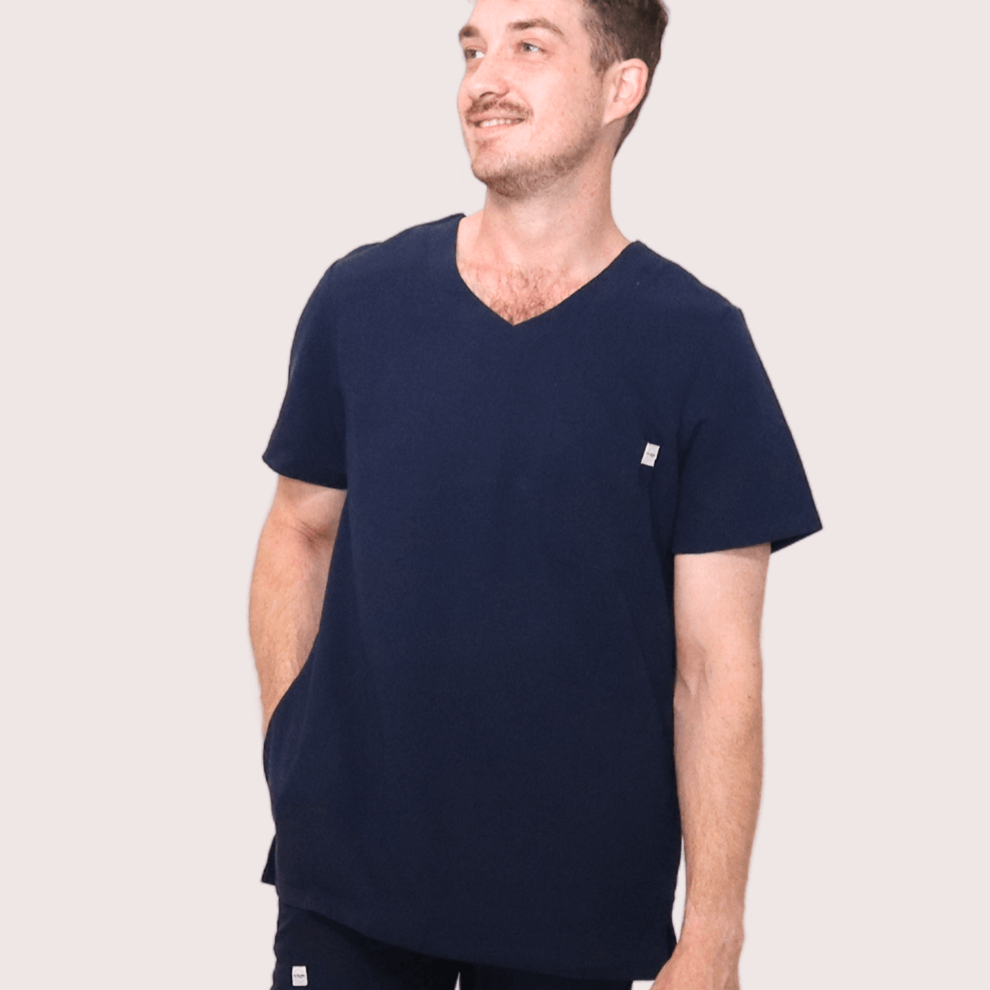 Fit Right Medical Scrubs_Comfort Fit Scrub Top_Navy3.png