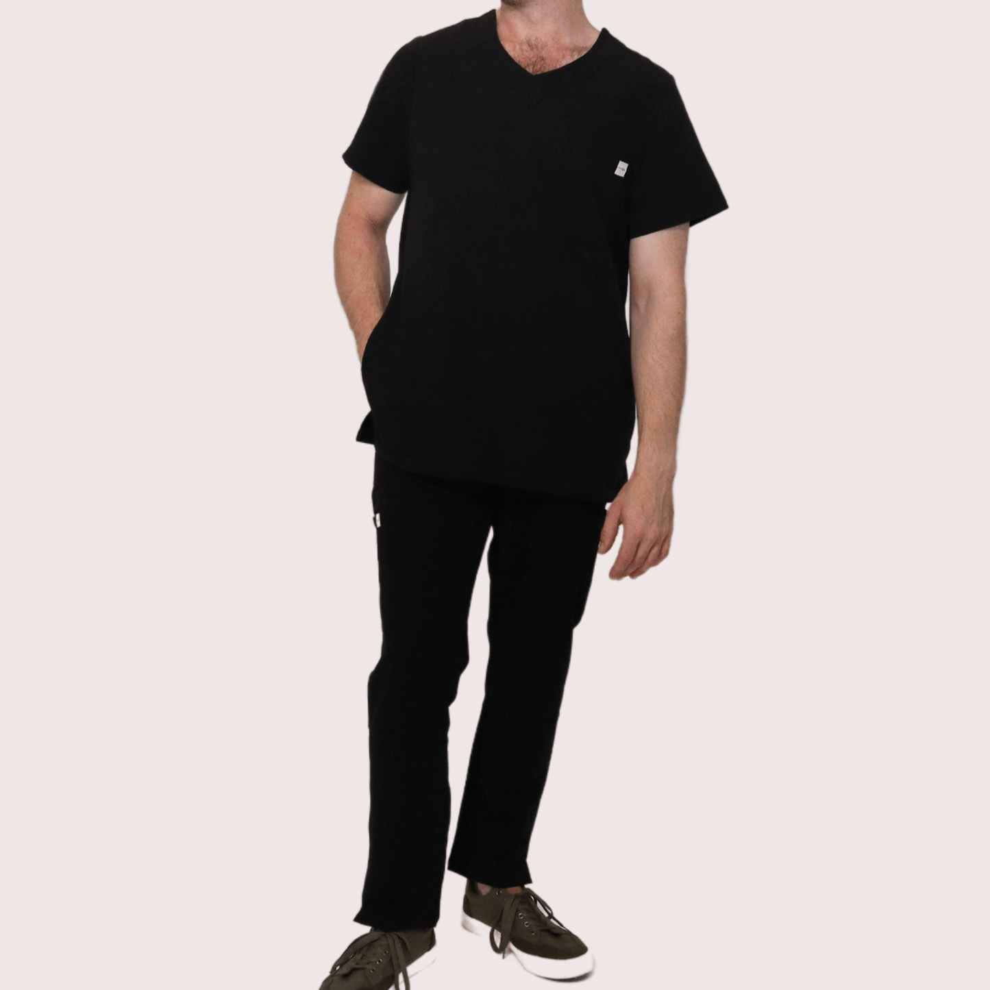 Fit Right Medical Scrubs_Comfort Fit Scrub Top_Black4.png