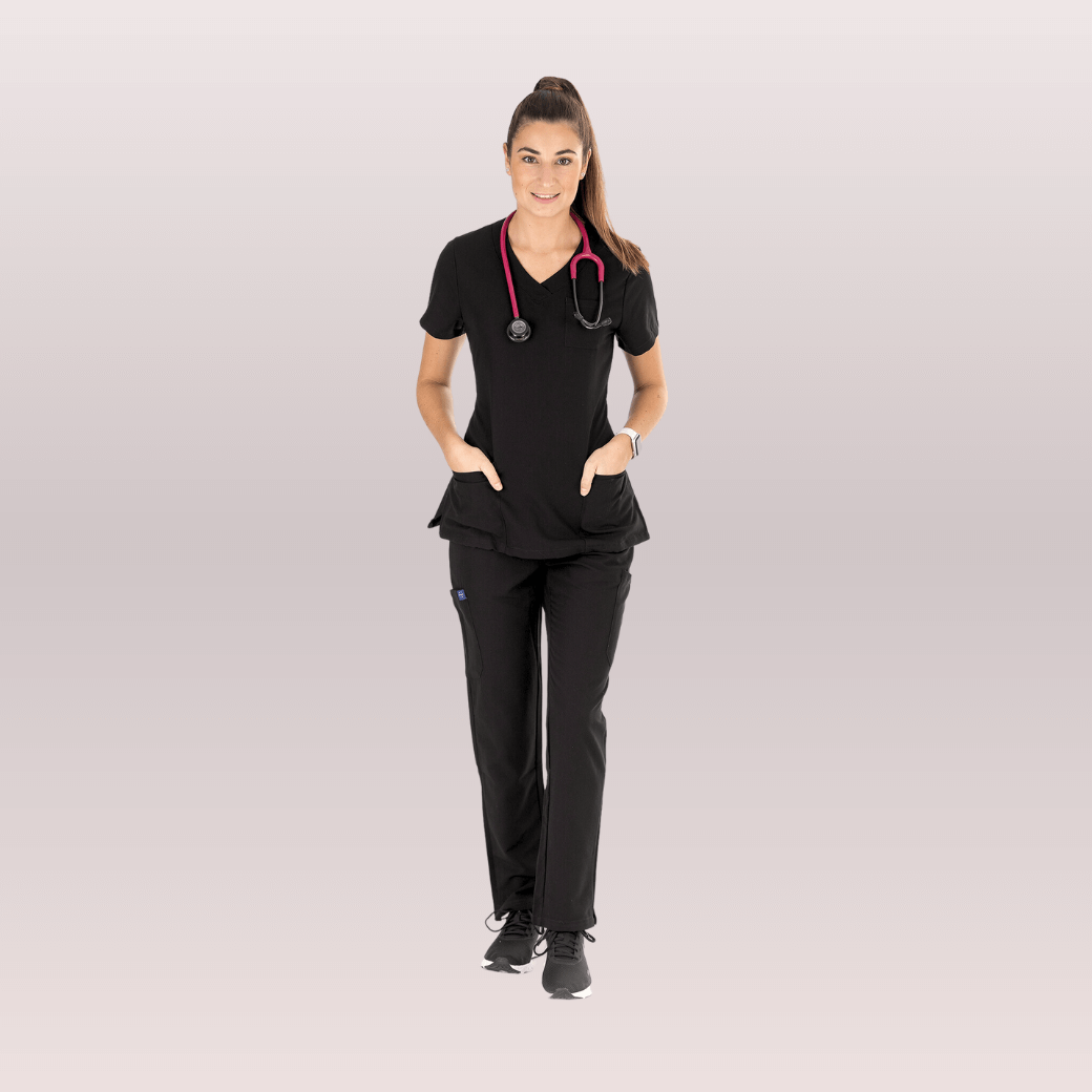 Women's Essential Black Medical Scrub Pant