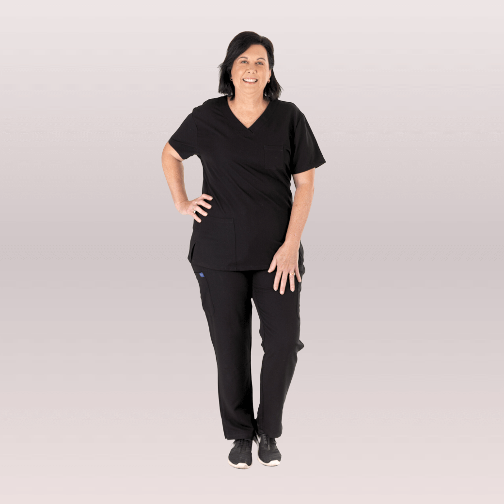 Nurses wearing Black Scrub Tops from Fit Right Medical Scrubs