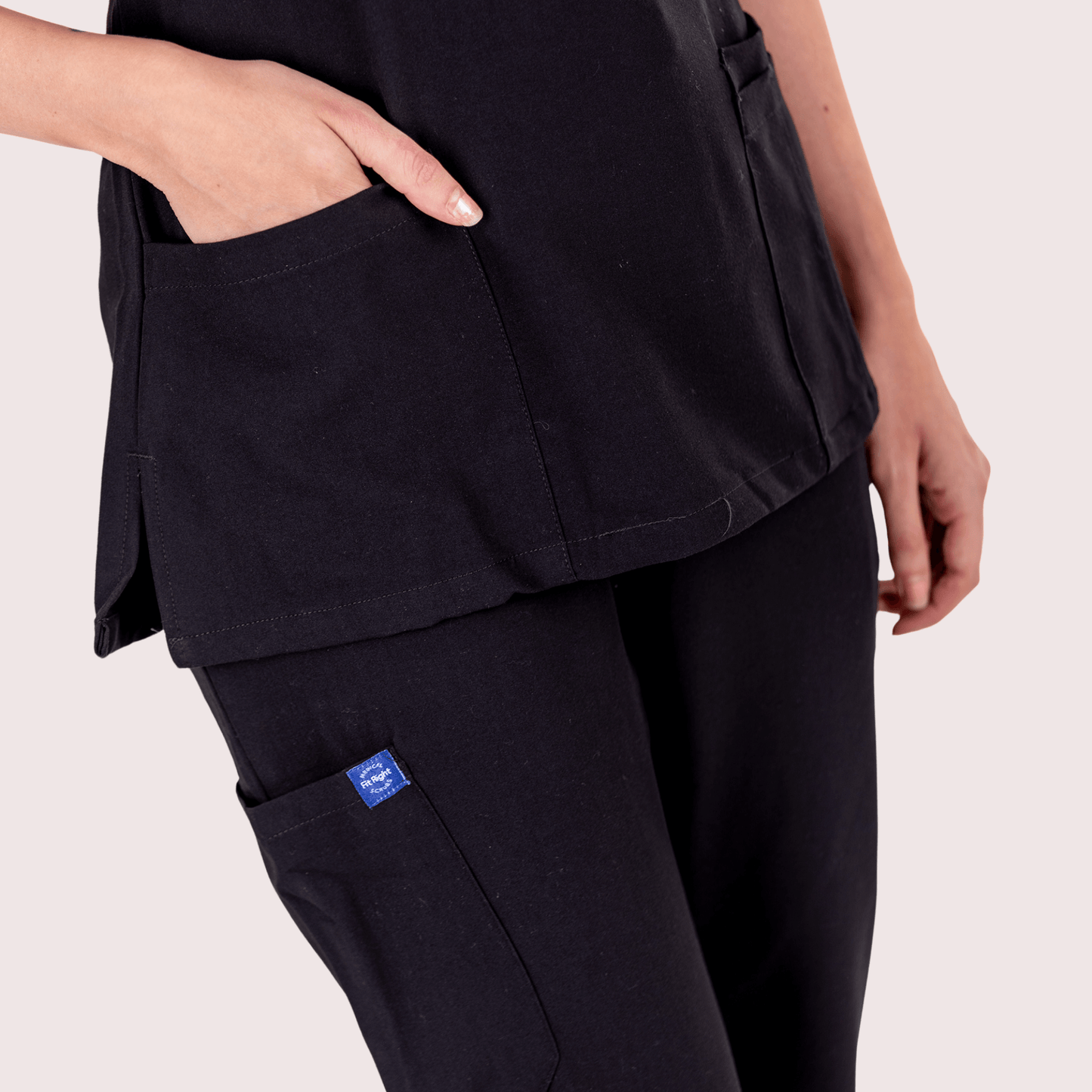 Fit Right Medical Scrubs_Comfort Fit Medical Scrub Pant_Black3.png
