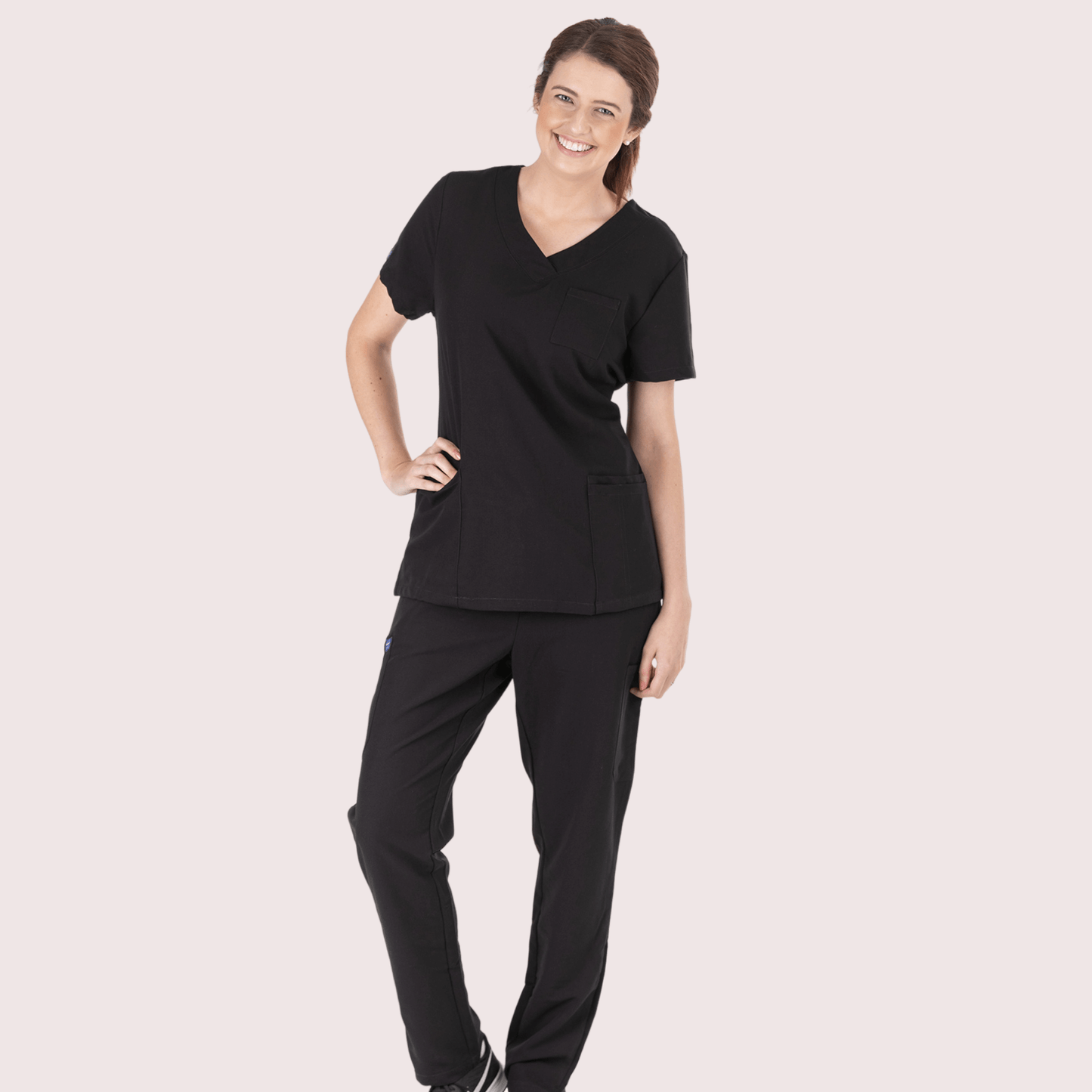 Fit Right Medical Scrubs_Comfort Fit Medical Scrub Pant_Black4.png