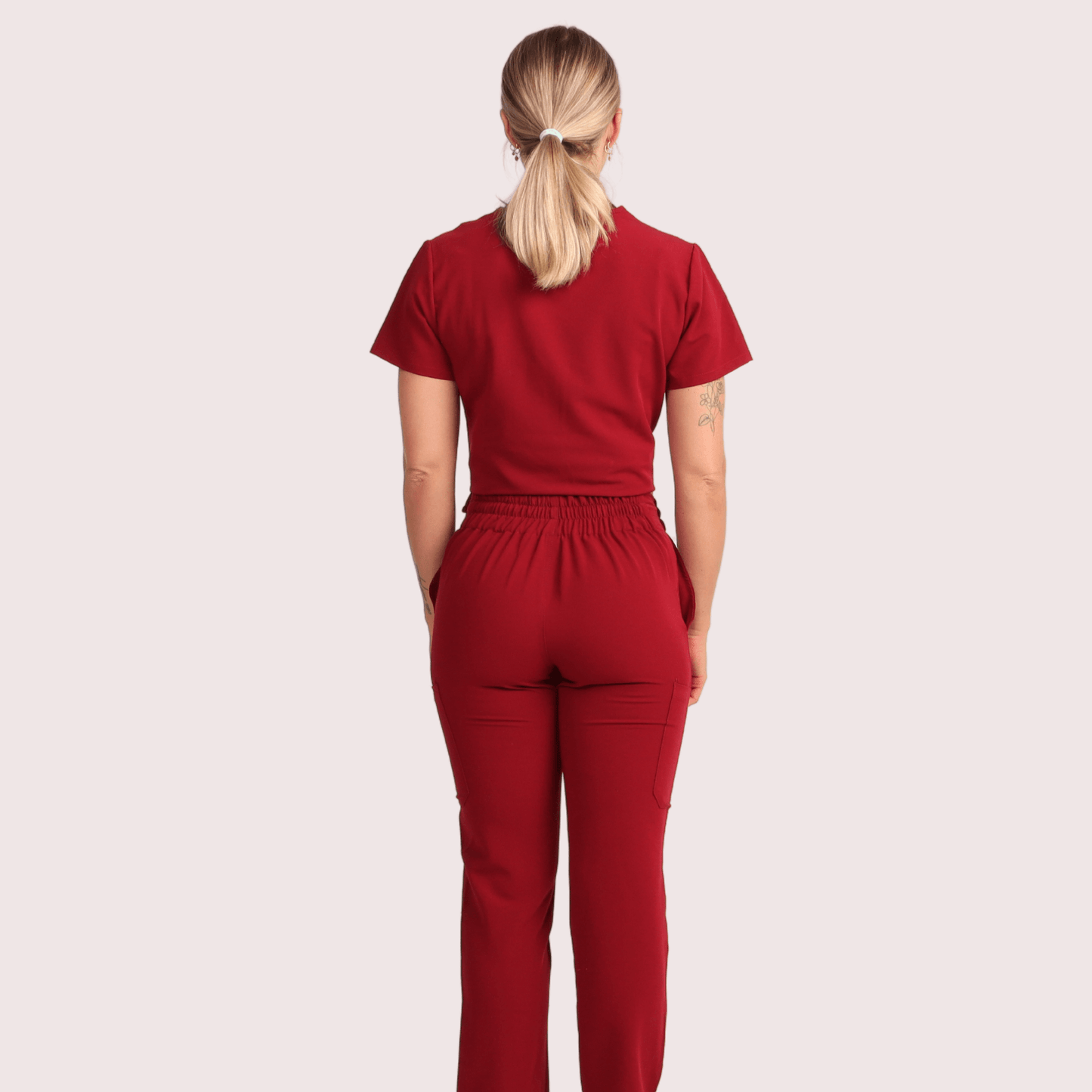 Fit Medical Scrubs_ Comfort Fit Medical Scrub Pant_Burgundy3.png