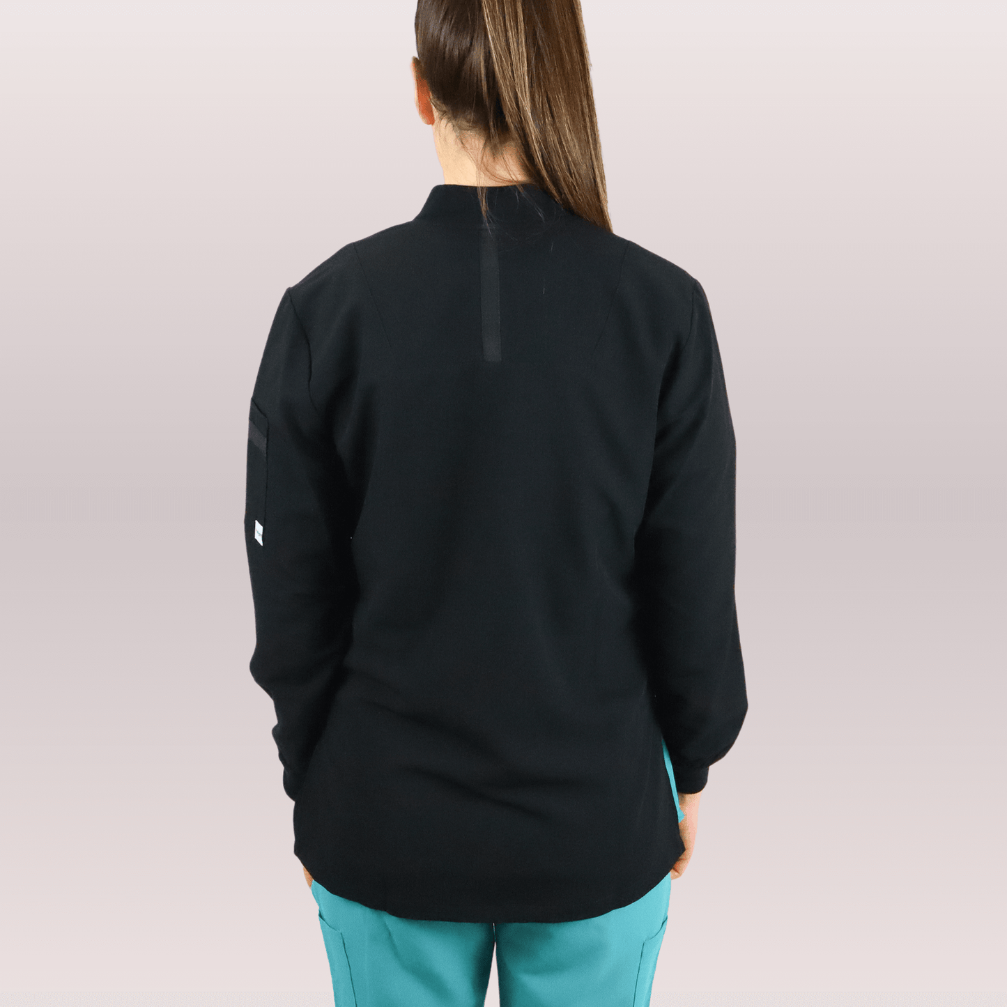 Black Medical Scrub Jacket