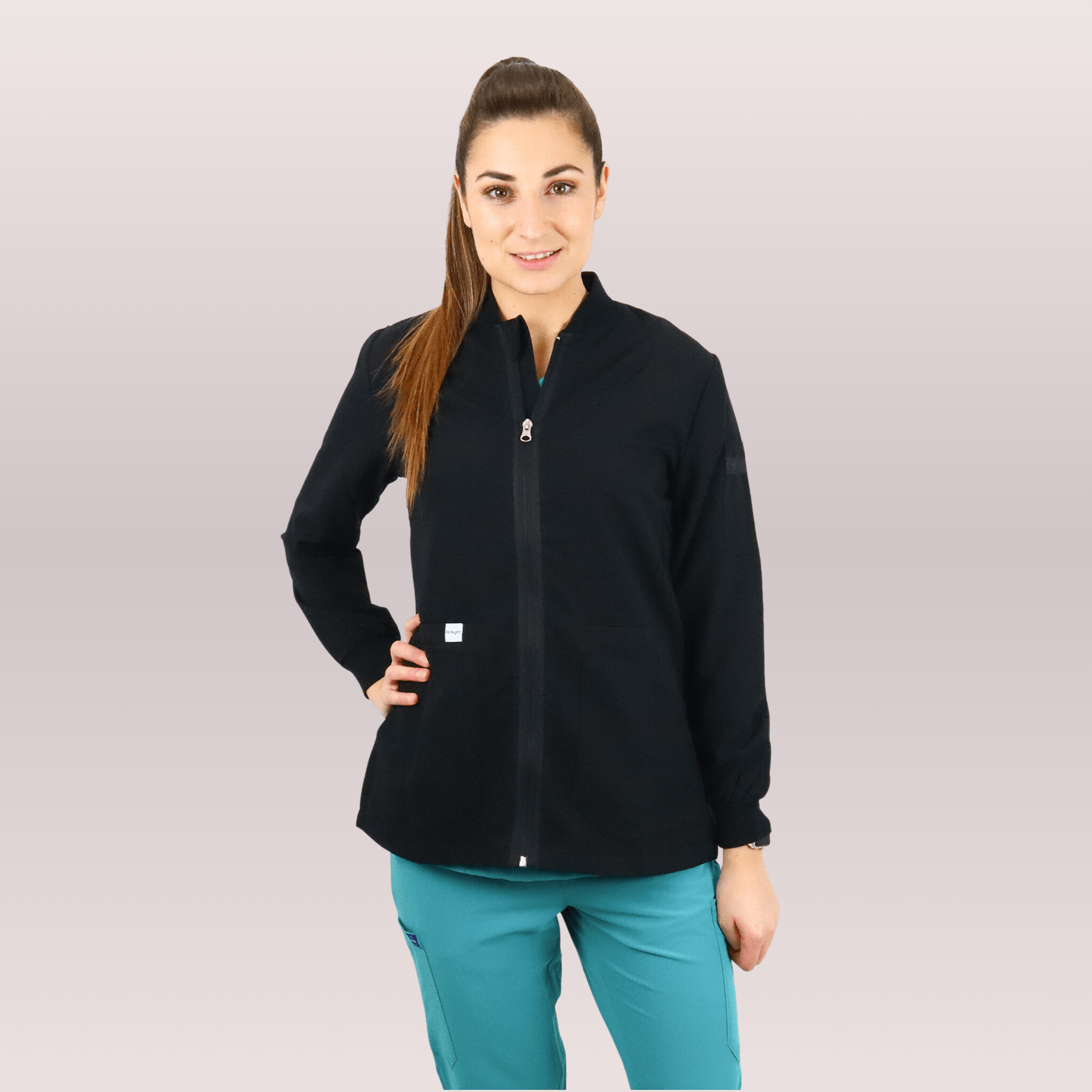 Medical Scrub Jacket Black Australian Designed Scrub Jacket Fit Right Medical Scrubs