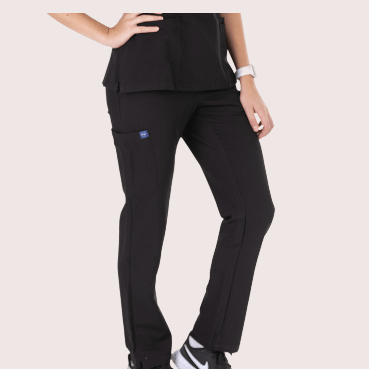 Fit Right Medical Scrubs_Comfort Fit Medical Scrub Top_Black5.png