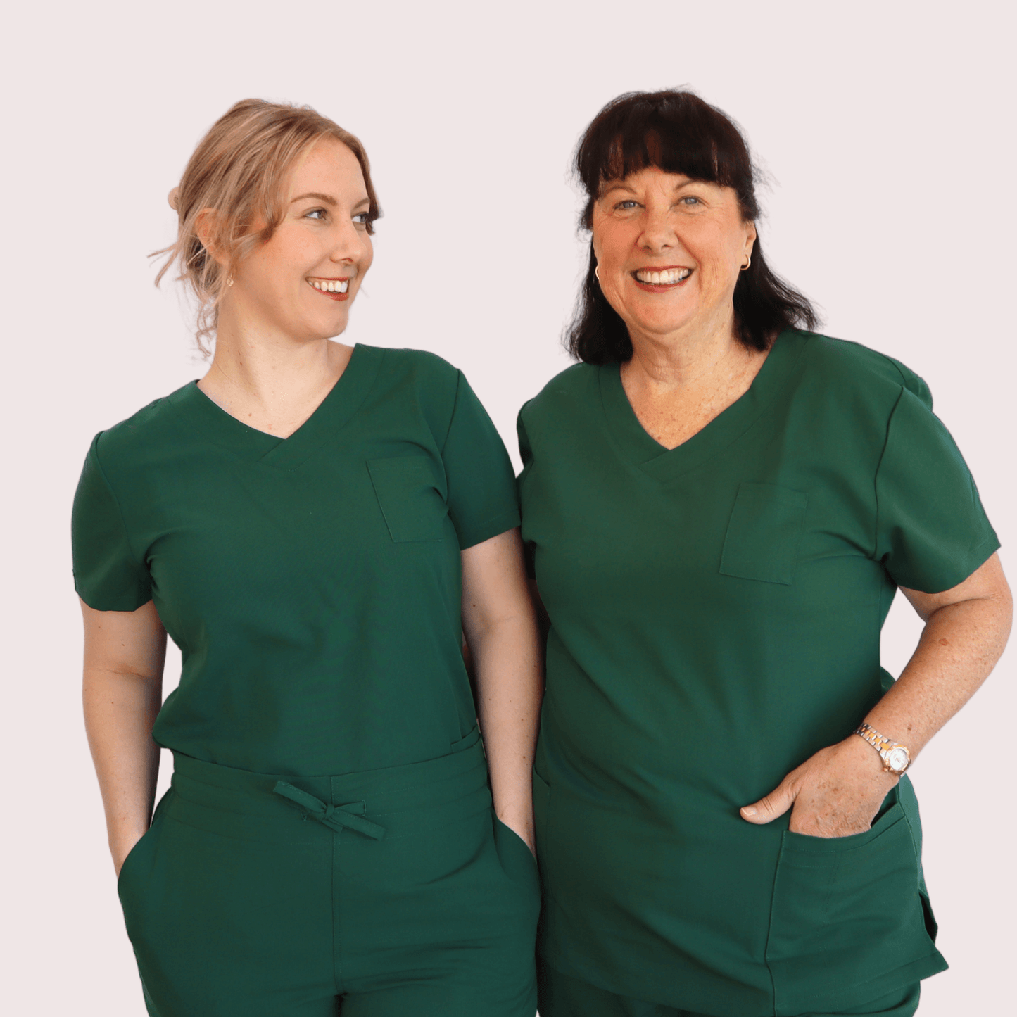 Fit Right Medical Scrubs_Comfort Fit Medical Scrub Top_Hunter Green6