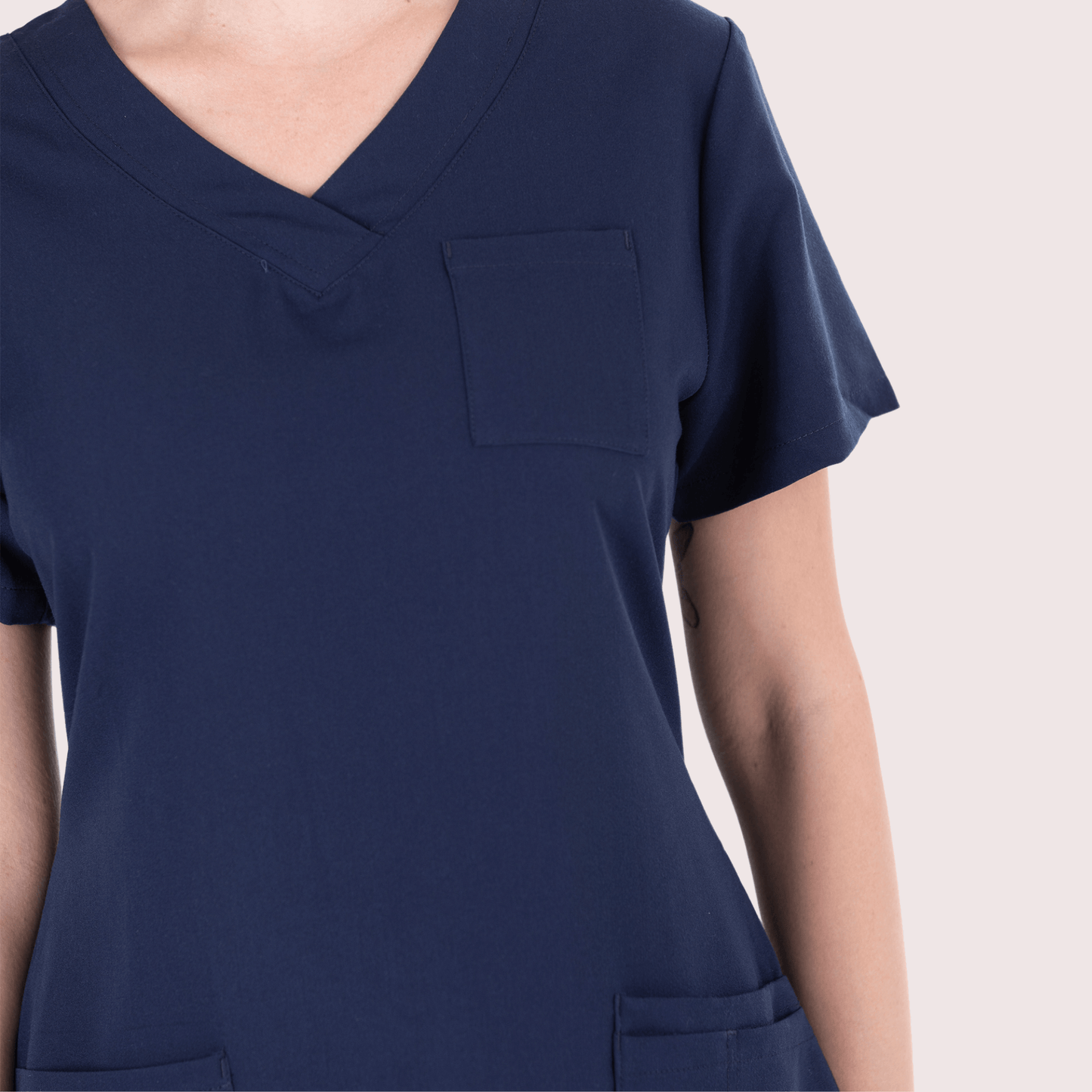 Fit Right Medical Scrubs_Comfort Fit Medical Scrub Top_Navy3.png