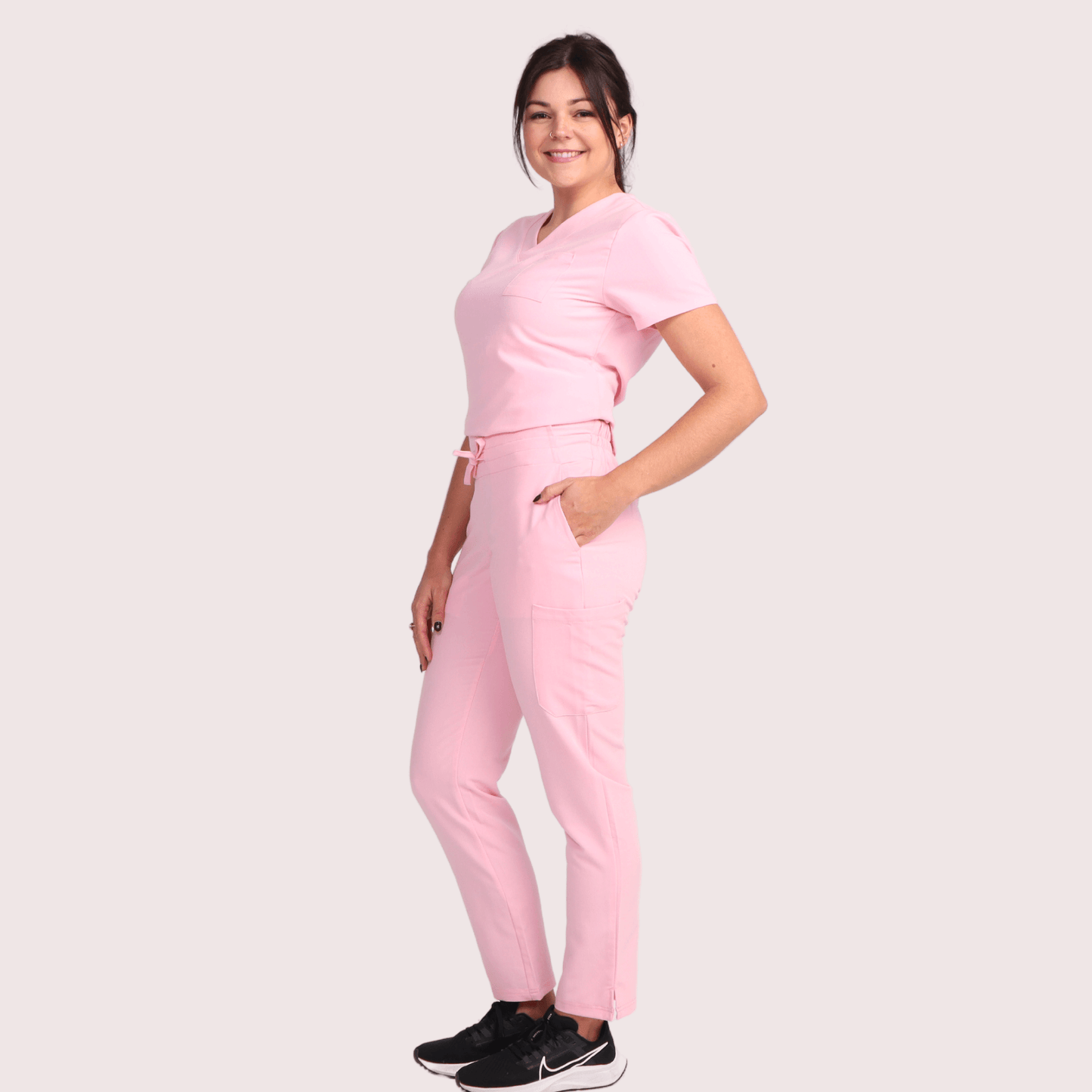 Fit Right Medical Scrubs_Comfort Fit Medical Scrub Top_Pink3.png
