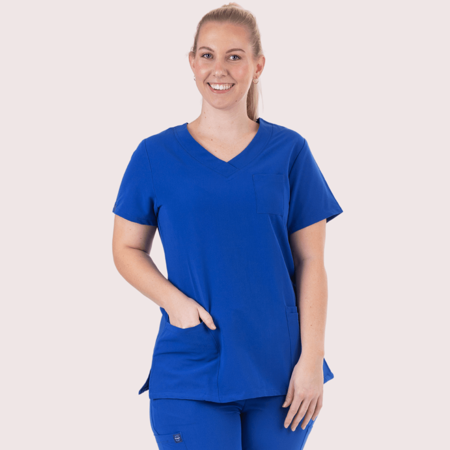 Fit Right Medical Scrubs_Comfort Fit Medical Scrub Top_Royal Blue6