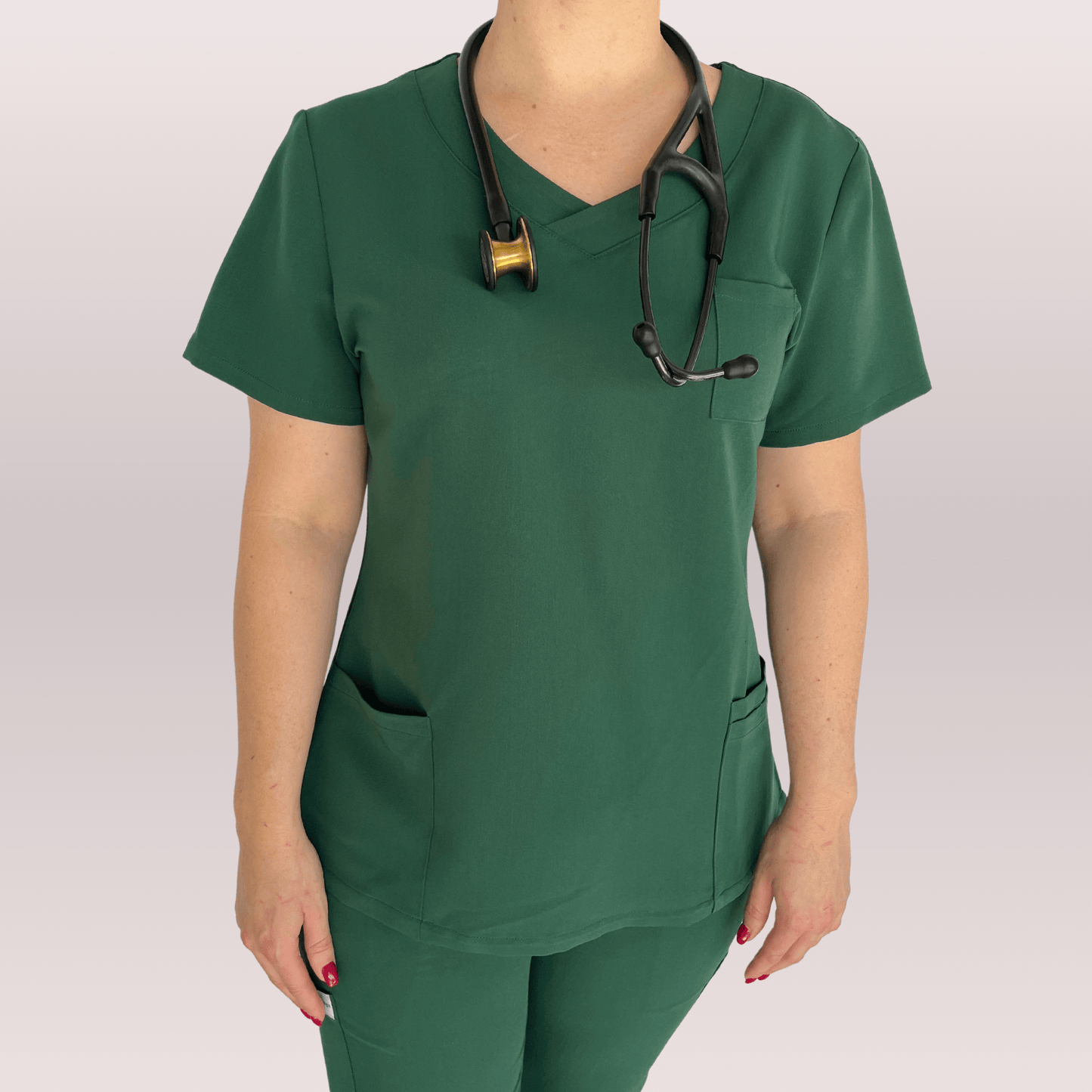 Women's Signature Hunter Green Medical Scrub Top