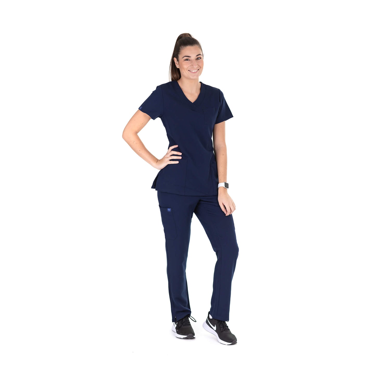 Shop Navy Medical Scrub Bundle including Navy Medical Scrub Top and Medical Scrub Pant from Fit Right Medical Scrubs