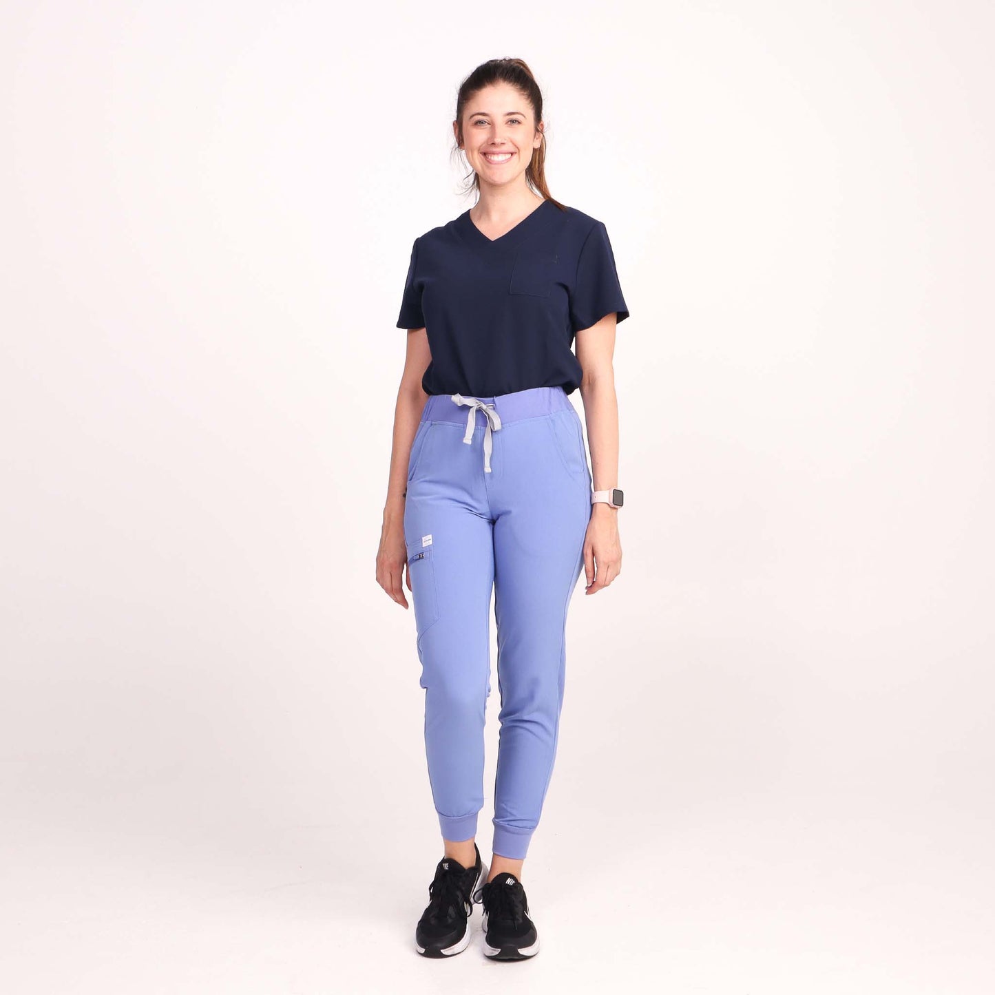 Women's Light Blue Medical Jogger Scrub Pant