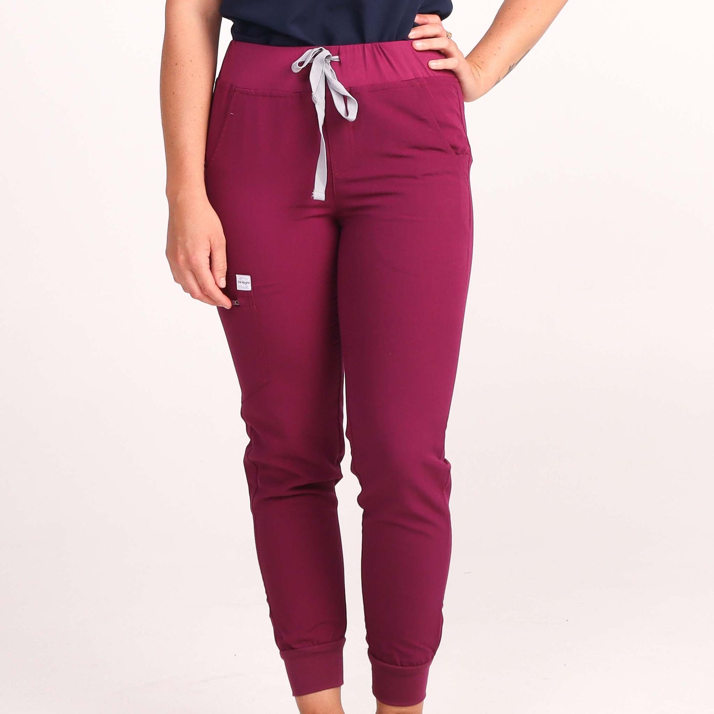 Fit Right Medical Scrubs Maroon Medical Scrub Jogger Pant