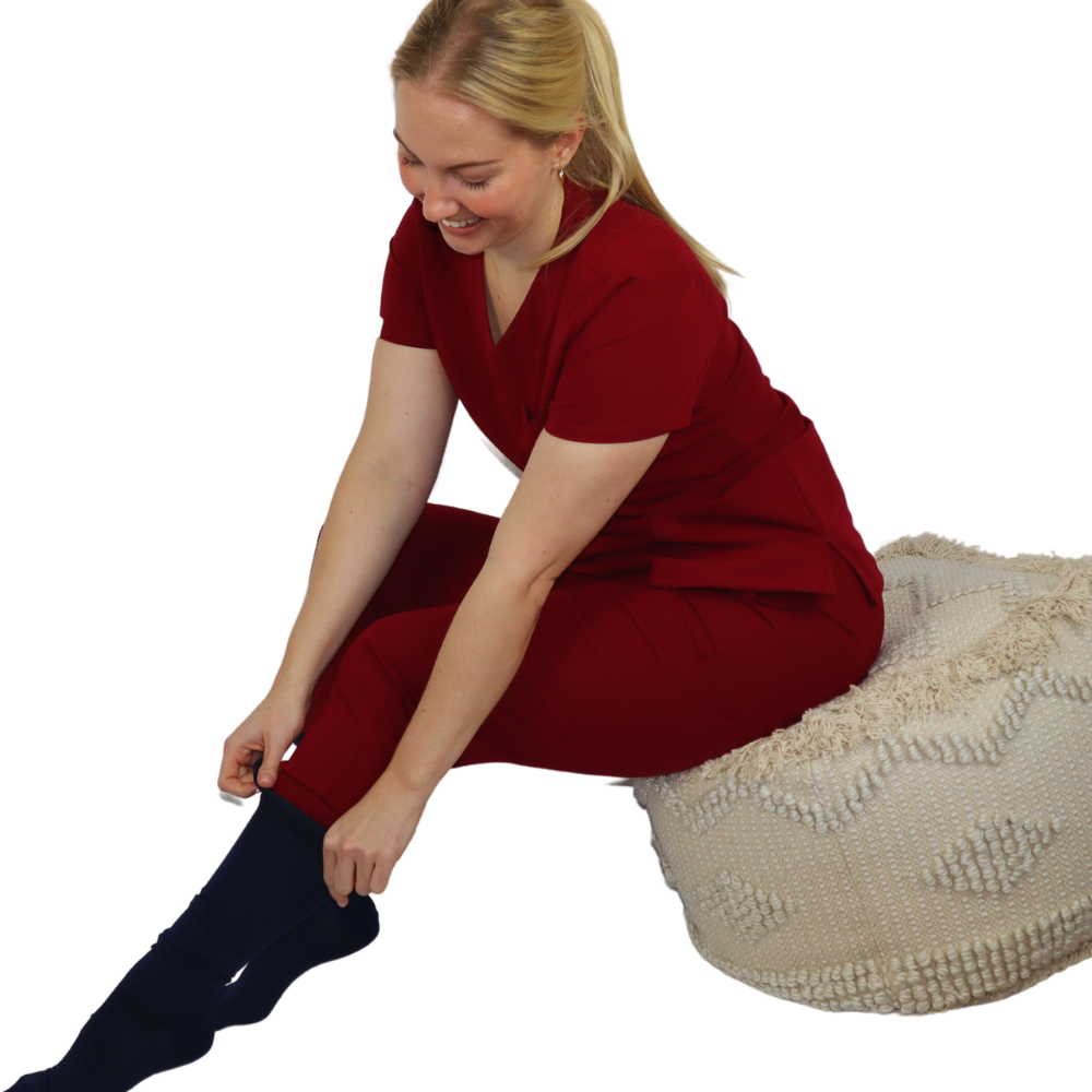 Fit Right Medical Scrubs Accessories are a line of products designed to complement and enhance the functionality of the Fit Right medical scrubs. The accessories include items such as badge holders, compression socks and scrub caps.