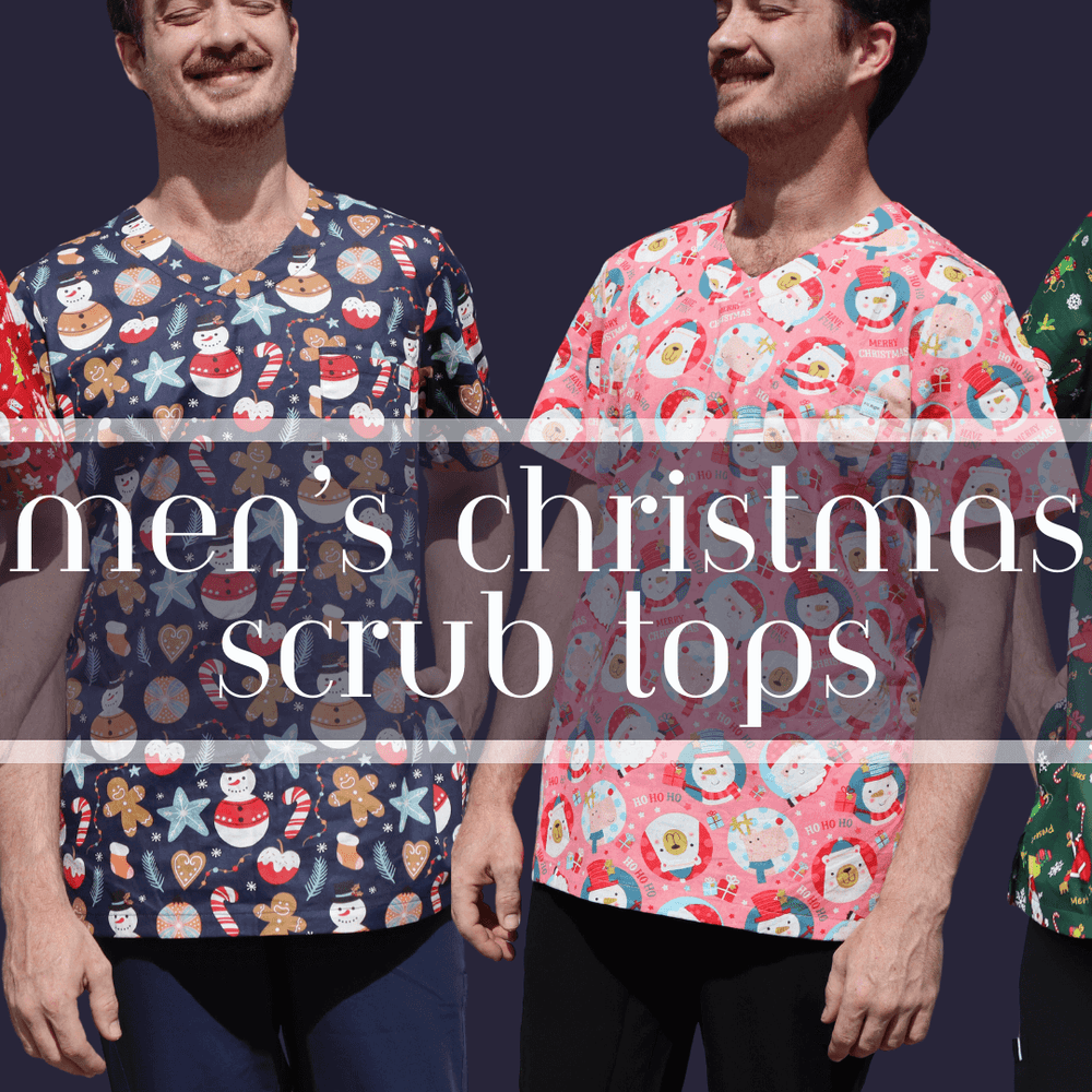 Introducing Fit Right Medical Scrubs' New Men's Line: Christmas Scrub Tops for Pre-Order!