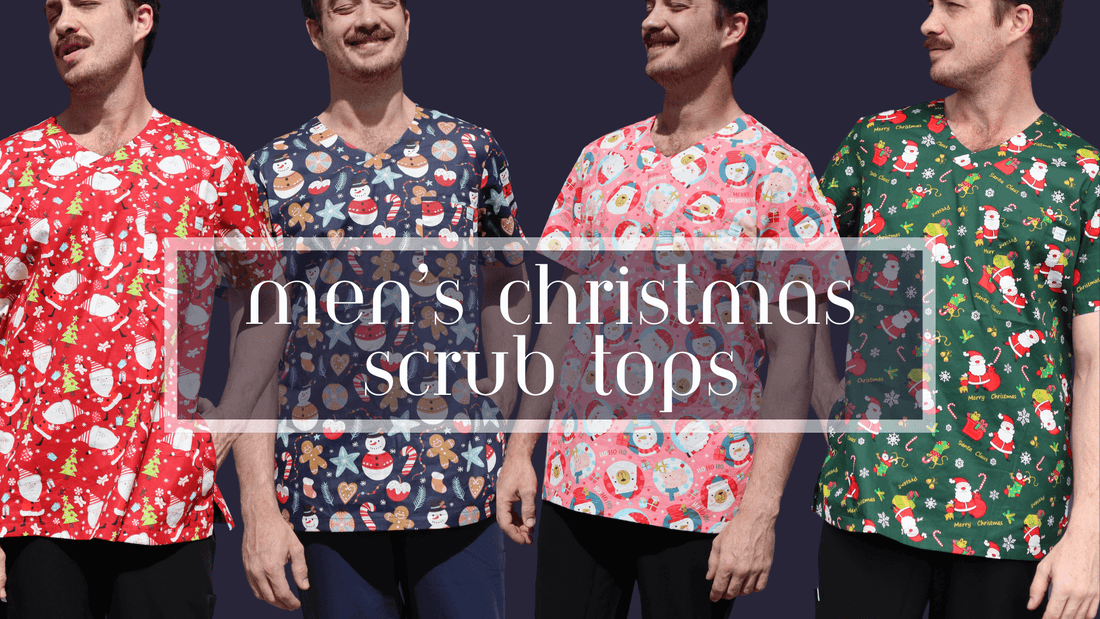 Introducing Fit Right Medical Scrubs' New Men's Line: Christmas Scrub Tops for Pre-Order!