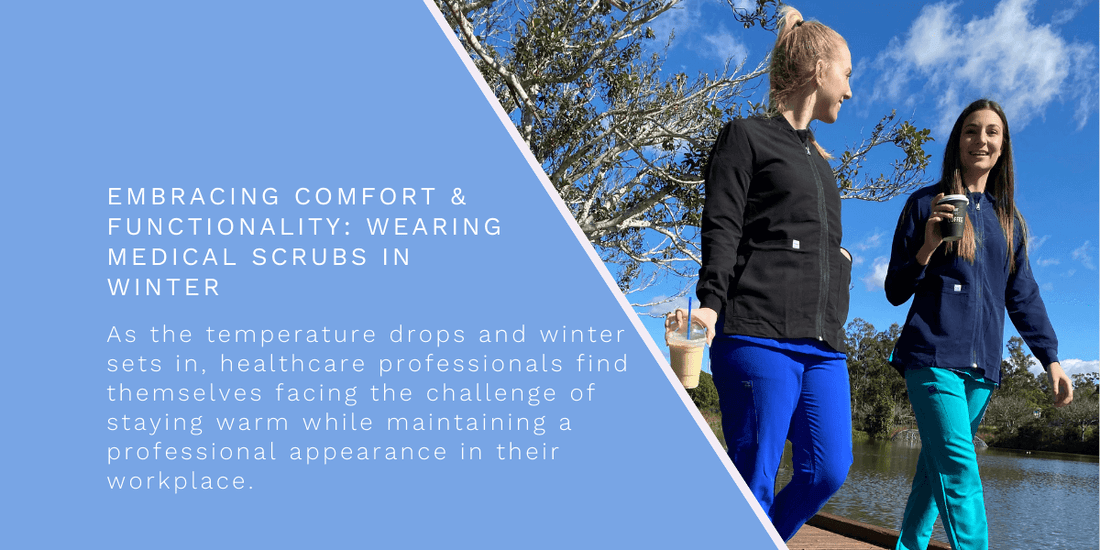 Wearing Fit Right Medical Scrubs in Winter. Shop Online Now