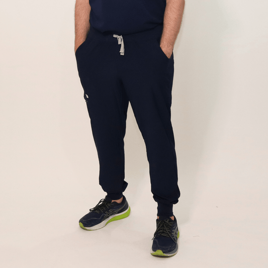 Men's Navy Medical Jogger Scrub Pant