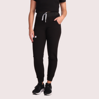 Medical Black Jogger Scrub Pants - Womens