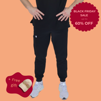Black Jogger Scrub Pant | Mens