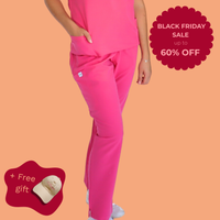 Comfort Fit Hot Pink Medical Scrub Pant