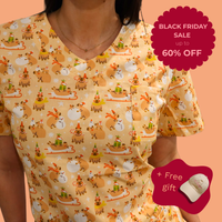 'Capi Christmas' Christmas Scrub Top