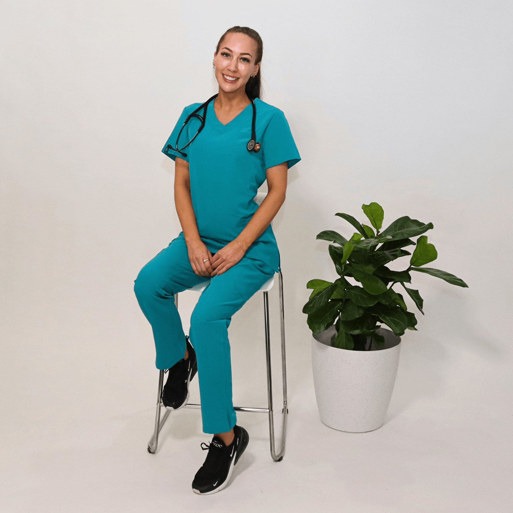 Teal blue sales scrub tops