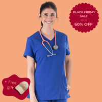 Comfort Fit Royal Blue Medical Scrub Top