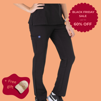 Comfort Fit Black Medical Scrub Pant