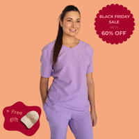 Comfort Fit Lilac Medical Scrub Top