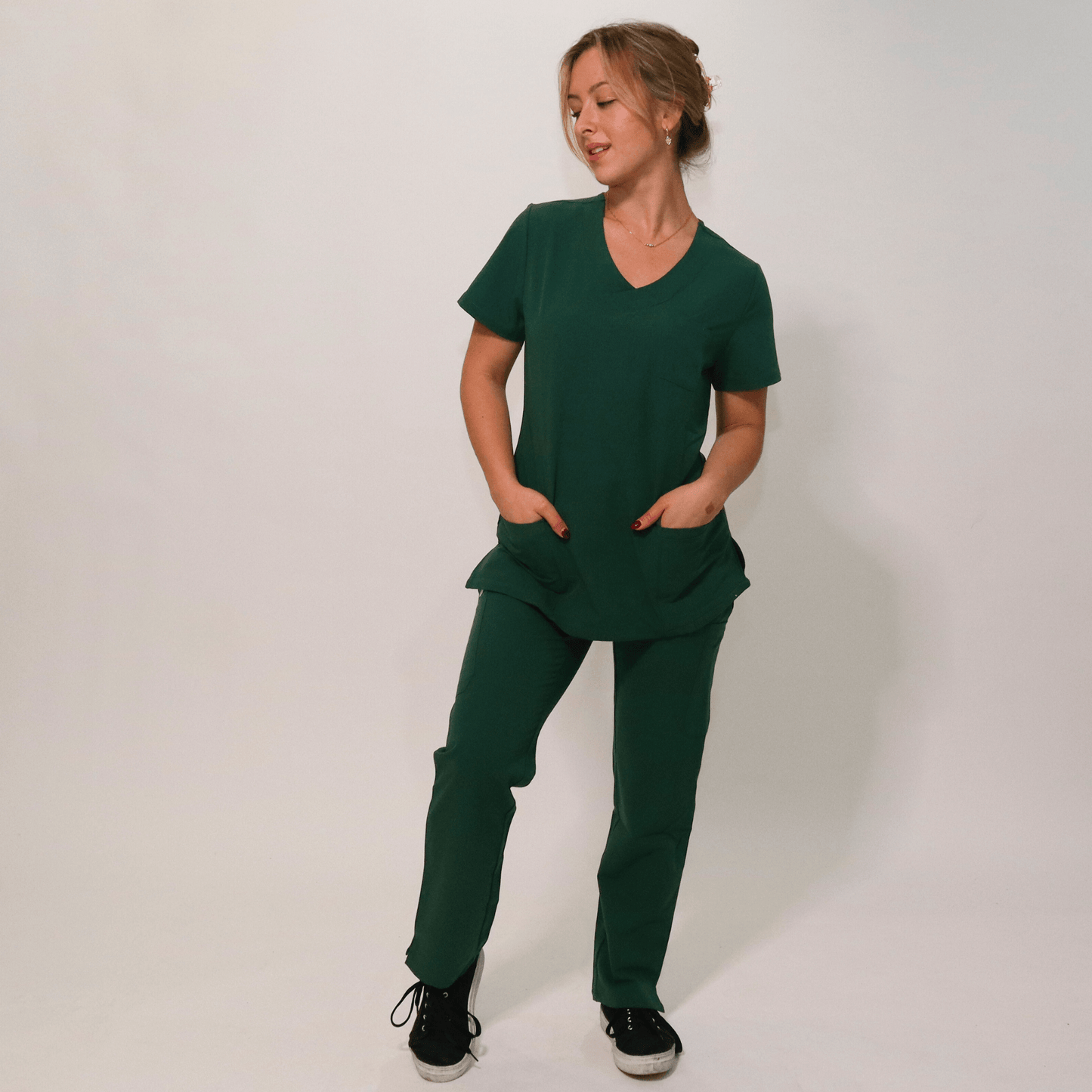 Women's Essential Hunter Green Medical Scrub Pant