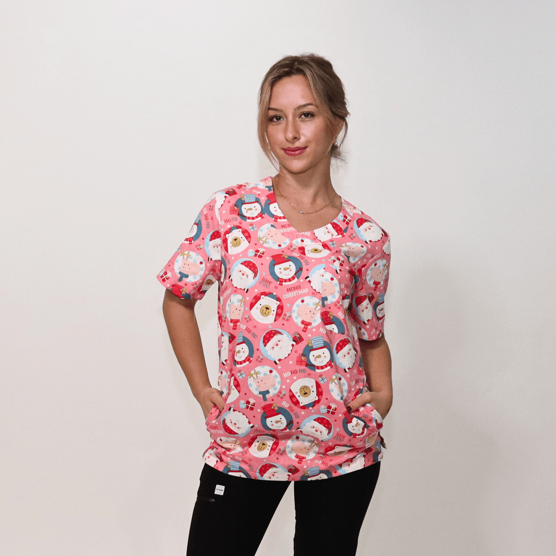 Christmas scrub hot sale tops cheap