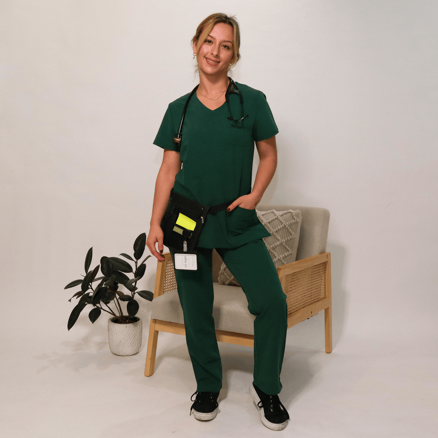 Women's Essential Hunter Green Medical Scrub Pant