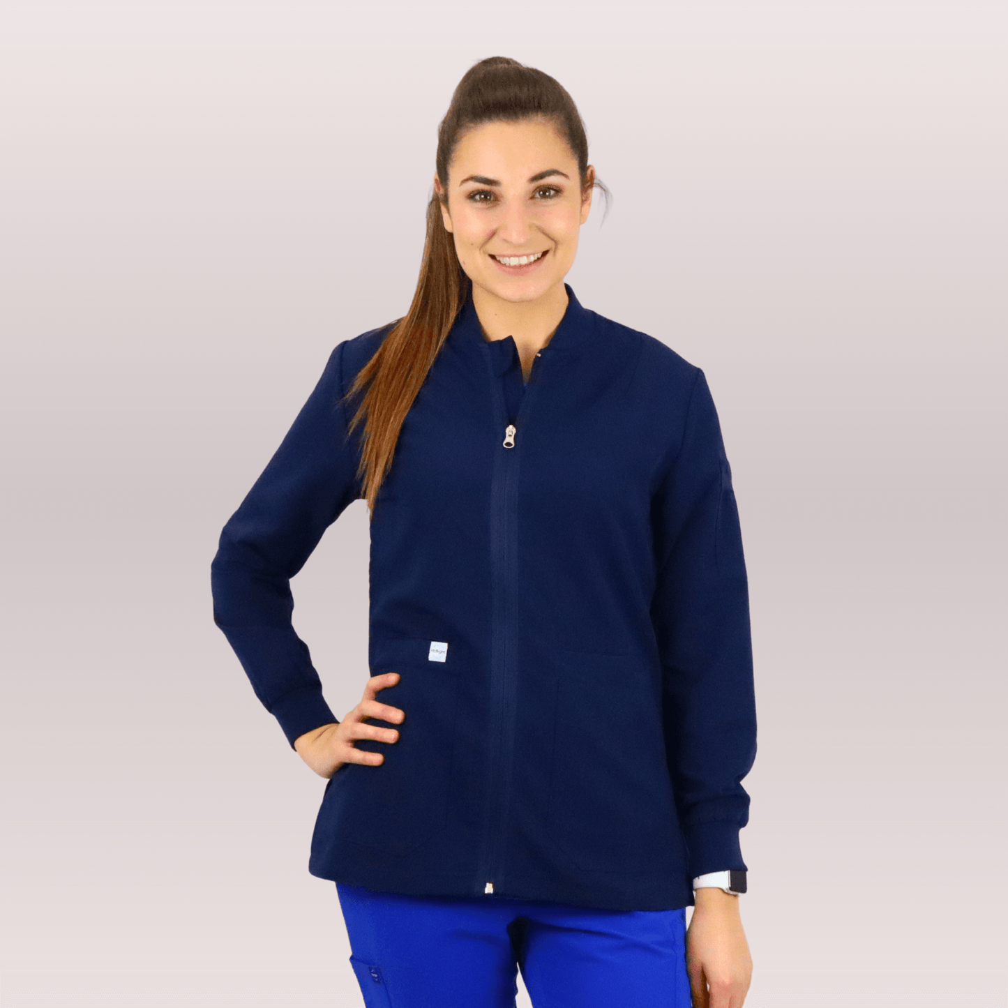 Navy Medical Scrub Jacket