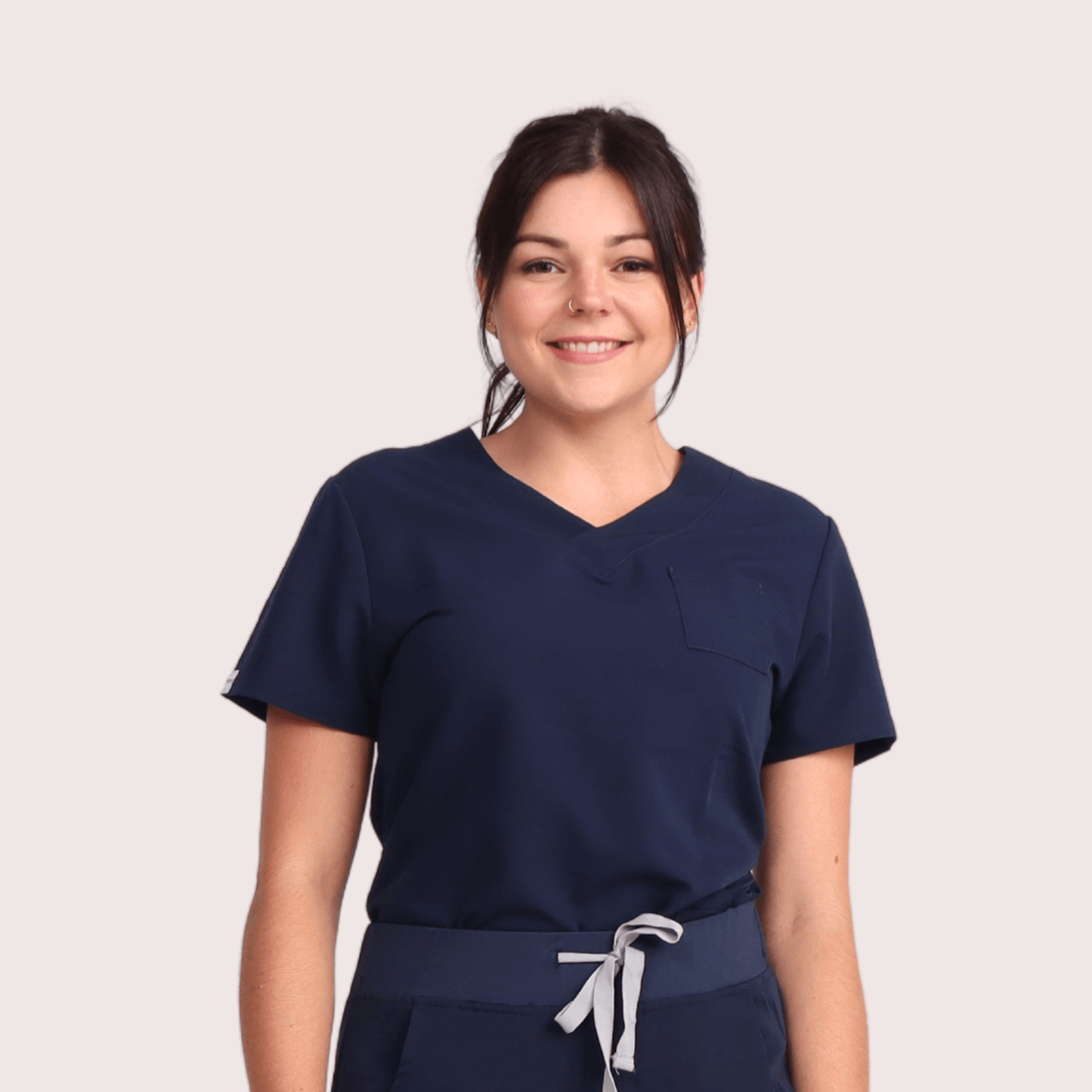 Fit Right Medical Scrubs_Comfort Fit Medical Scrub Top_Navy2.png