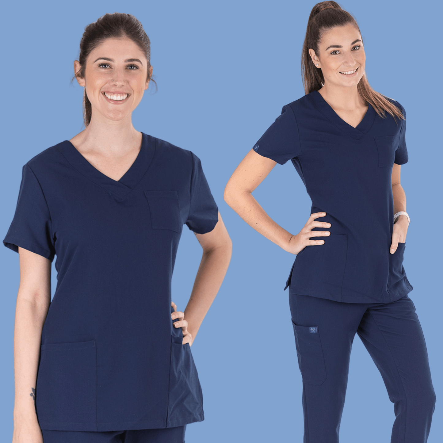 Fit Right Medical Scrubs Navy Scrub Top and Pant1.png