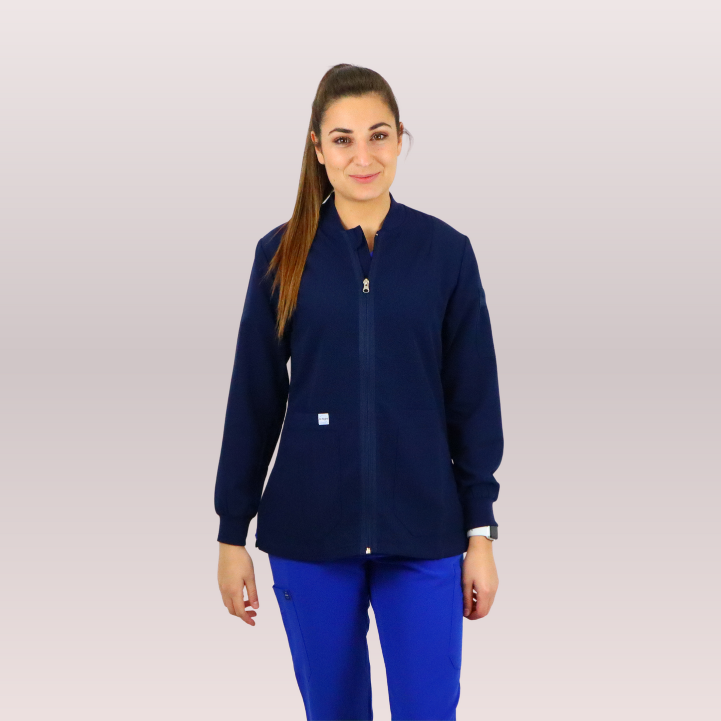 Navy Medical Scrub Jacket