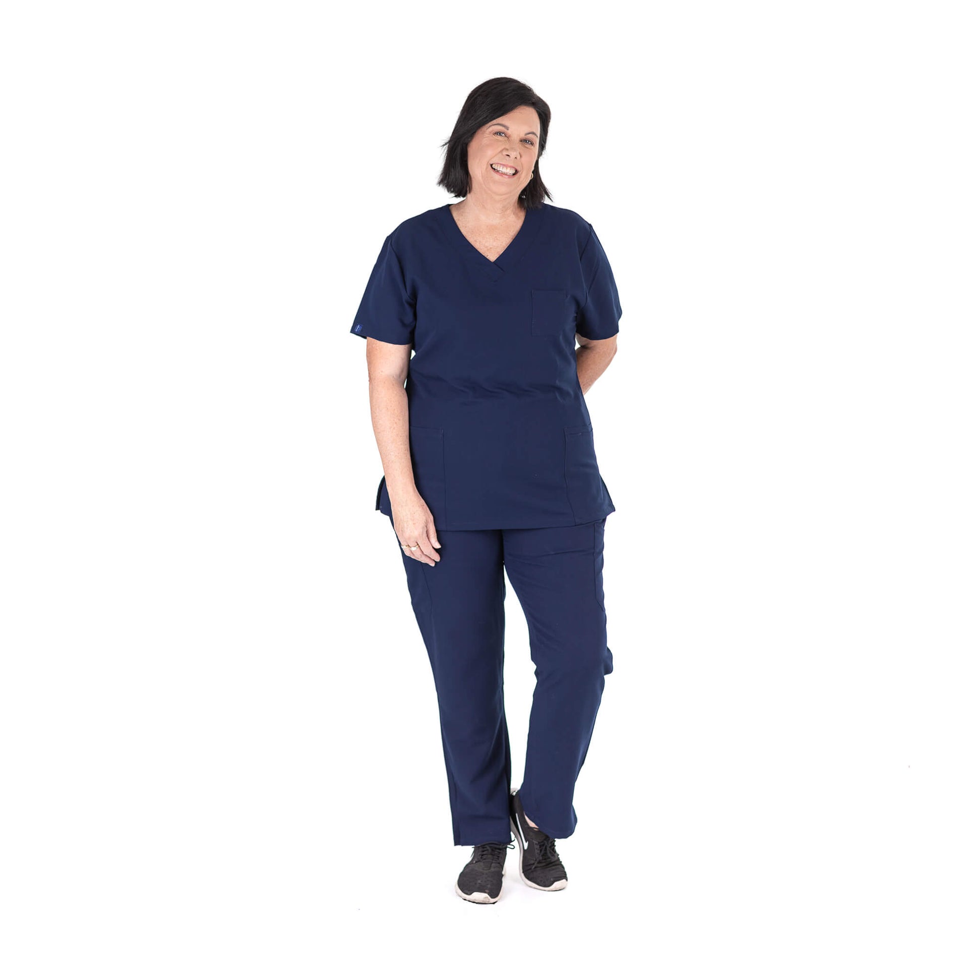 Shop Navy Medical Scrub Bundle including Navy Medical Scrub Top and Medical Scrub Pant from Fit Right Medical Scrubs