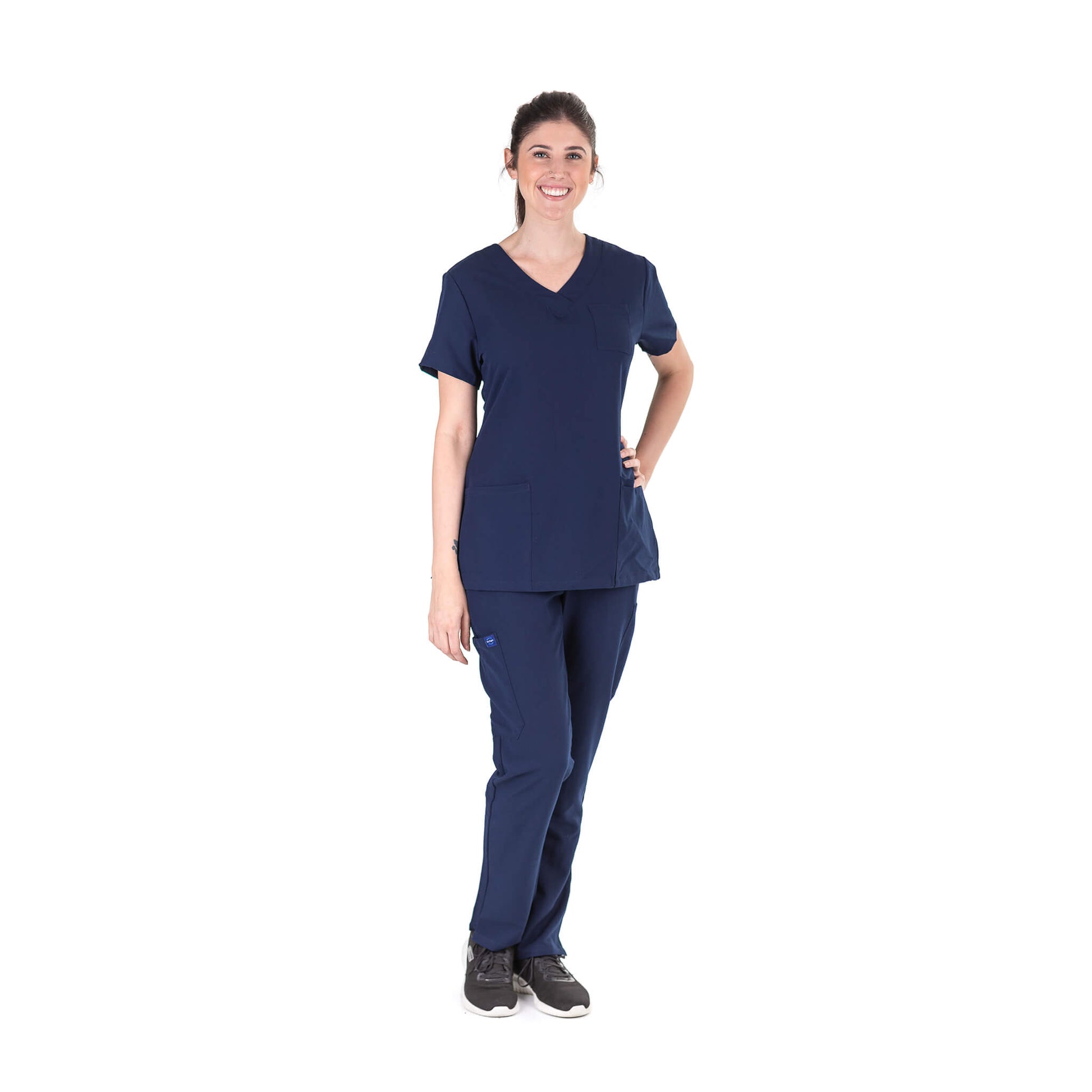 Shop Navy Medical Scrub Bundle including Navy Medical Scrub Top and Medical Scrub Pant from Fit Right Medical Scrubs