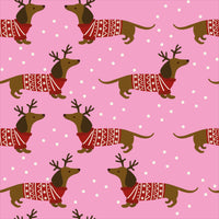 'Dachshund Through the Snow' Christmas Scrub Top