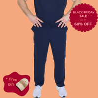 Men's Comfort Fit Navy Medical Scrub Pant