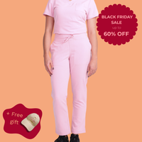 Comfort Fit Pink Medical Scrub Pant