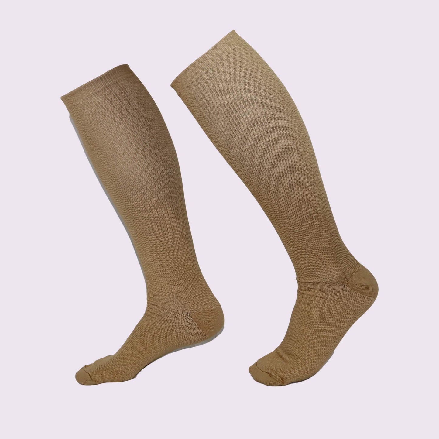 Beige Compression Socks | Knee Length from Fit Right Medical Scrubs