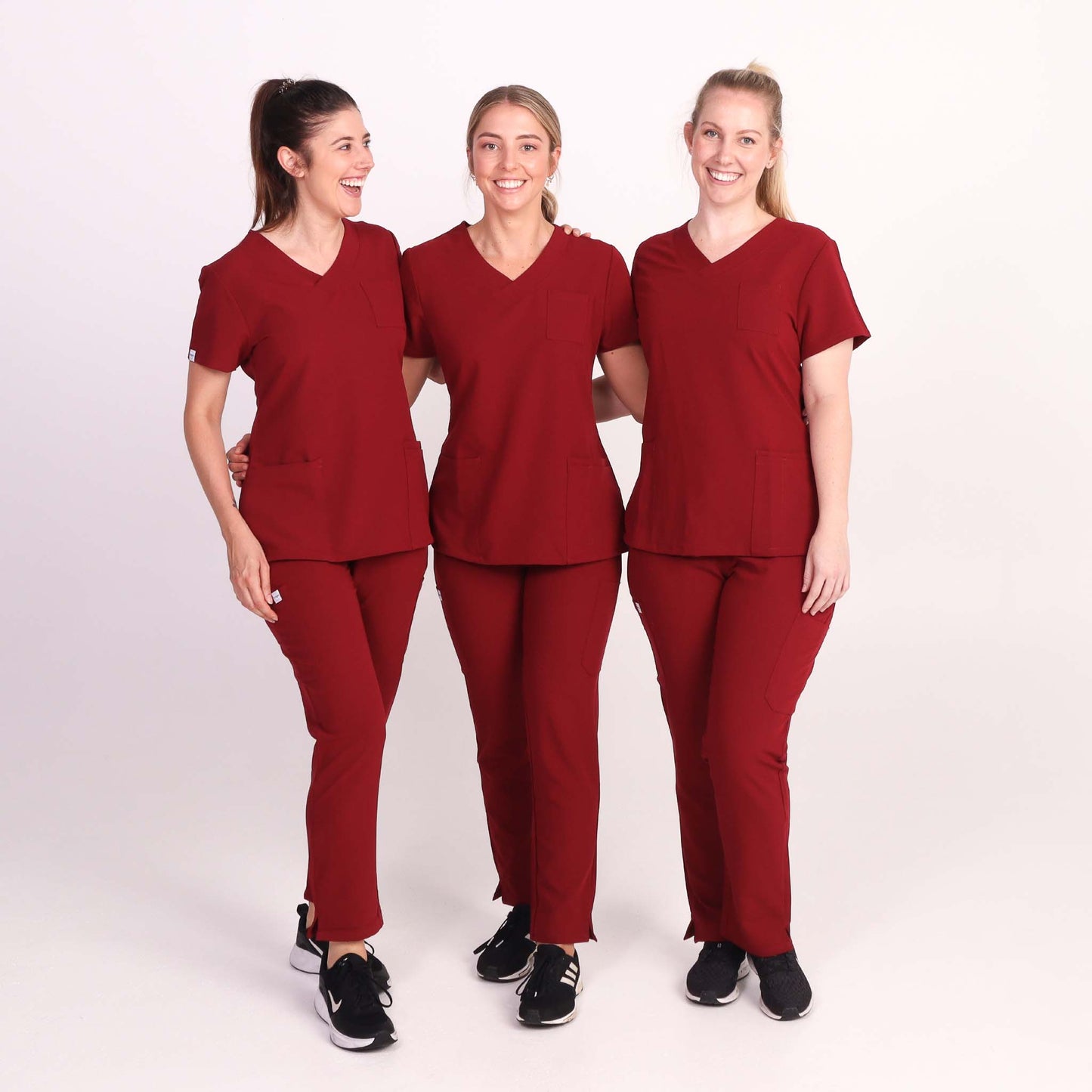 Women's Essential Burgundy Medical Scrub Pant