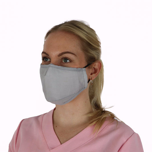 Fit Right Medical Scrubs Face Mask in Grey